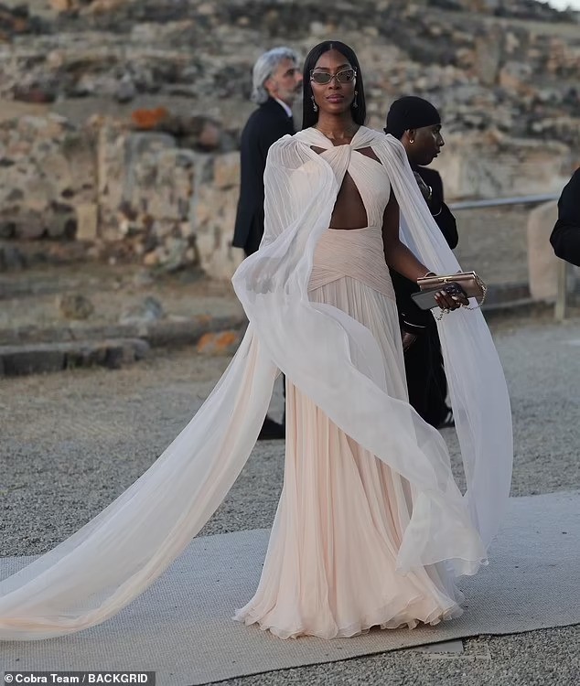 Naomi Campbell wears sexy wedding ensemble to Dolce & Gabbana Alta
